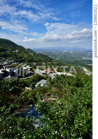 View of the sea from the town of Jiufen (Ruifang District, New Taipei City, Taiwan) 120601021