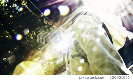 Stylish Woman in Trendsetting Fashion Attire, Exuding Elegance and Confidence 120601035