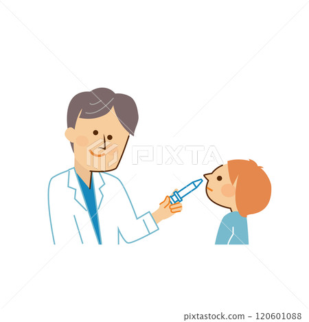 Vaccination spray type illustration material Vaccination spray type illustration material 120601088