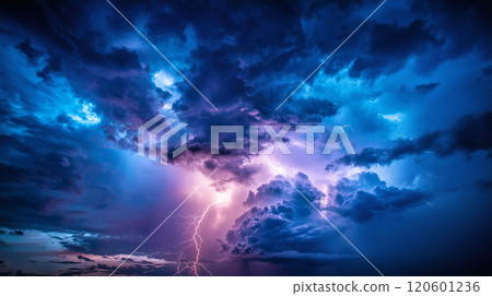 Stunning Lightning Show as Thunderclouds Roll In and the Sky Becomes Ominous Stunning Lightning Show as Thunderclouds Roll In and the Sky Becomes Ominous 120601236