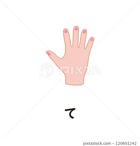 Japanese Hiragana Series - Te Hiragana with "te" 120601242