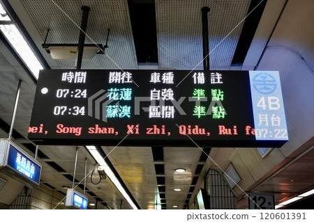 台鐵，台北站，目的地顯示板 120601391
