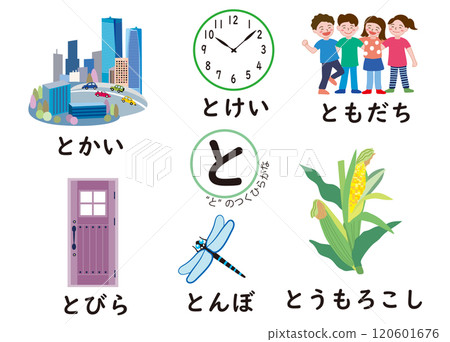 日語平假名系列 有「to」的平假名 120601676