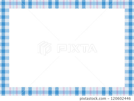 Pale blue shepherd check pattern, tartan check pattern frame, background illustration Pale blue shepherd check pattern, tartan check pattern frame, background illustration 120602446