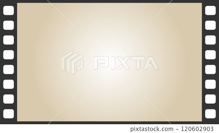 簡單的膠卷框架材料與棕褐色背景 120602903
