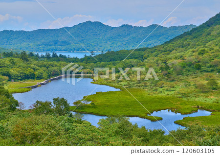 Kamigami和Komagatake,從夏季群馬縣赤城公園(鳥居通行證)看到大沼 Kamigami和Komagatake,從夏季群馬縣赤城公園(鳥居通行證)看到大沼 120603105