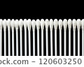 White cotton buds are arranged 10 120603250