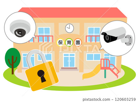 Nursery school crime prevention image illustration 120603259