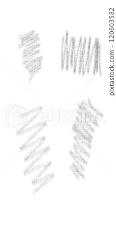 Set of hand drawn pencil strokes. Set of various shapes isolated on white background. Set of hand drawn pencil strokes. Set of various shapes isolated on white background. 120603582