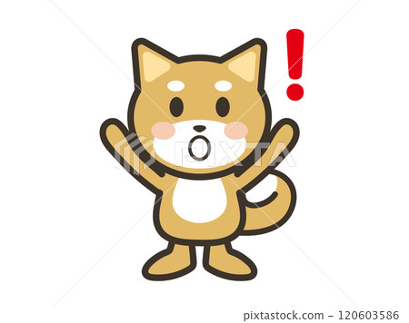 一隻驚訝的可愛狗的插圖 120603586