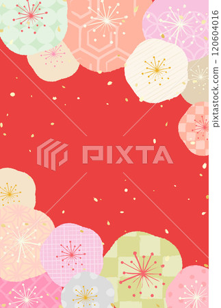 各種日式圖案的梅花框 各種日式圖案的梅花框 120604016