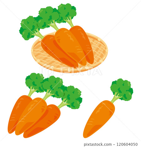 胡蘿蔔套裝放在竹漏勺中 120604050