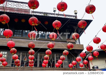 Streets of Jiufen (Ruifang District, New Taipei City, Taiwan) 120604530