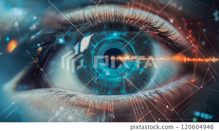 Blue eyes looking to the future 120604946