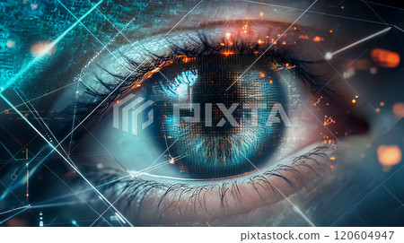 Blue eyes looking to the future 120604947