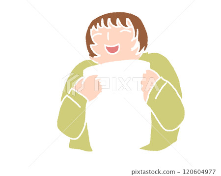 Illustration of a smiling person in pencil drawing style Illustration of a smiling person in pencil drawing style 120604977