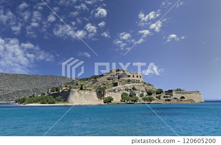 The island of Spinalonga is located in the Gulf of Elounda in north-eastern Crete The island of Spinalonga is located in the Gulf of Elounda in north-eastern Crete 120605200