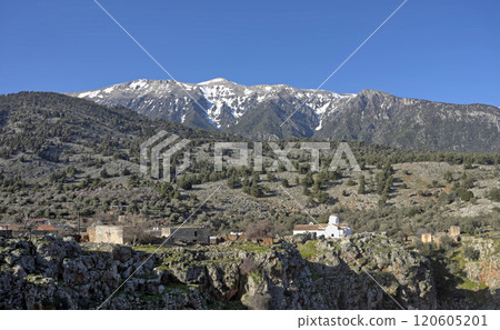 The village of Aradena and its famous Gorge, Crete, Greece The village of Aradena and its famous Gorge, Crete, Greece 120605201