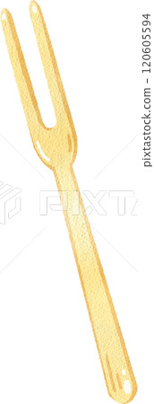 Wooden Picks for Japanese Wagashi, watercolor digital painting hand-drawn illustration Wooden Picks for Japanese Wagashi, watercolor digital painting hand-drawn illustration 120605594