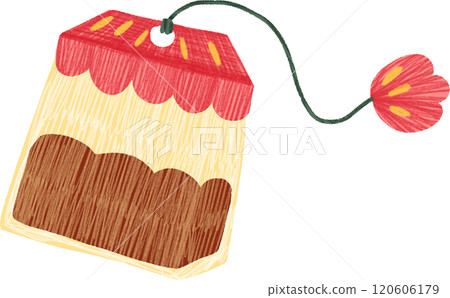Cute Tea Bag, hand-drawn digital painting illustration Cute Tea Bag, hand-drawn digital painting illustration 120606179