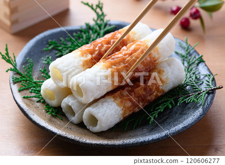 傳統口味的烤竹輪 傳統口味的烤竹輪 120606277