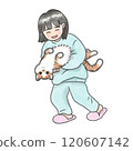 A cat surrendering to its owner 120607142