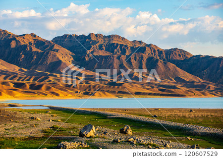 Amazing nature of the Tien Shan foothills and the Bartogay reservoir in the Almaty region of Kazakhstan, picturesque nature of Central Asia. Amazing nature of the Tien Shan foothills and the Bartogay reservoir in the Almaty region of Kazakhstan, picturesque nature of Central Asia. 120607529