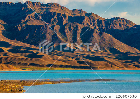 National natural parks of Kazakhstan. Tien Shan and Bartogay reservoir in Almaty region, picturesque nature of Central Asia. National natural parks of Kazakhstan. Tien Shan and Bartogay reservoir in Almaty region, picturesque nature of Central Asia. 120607530