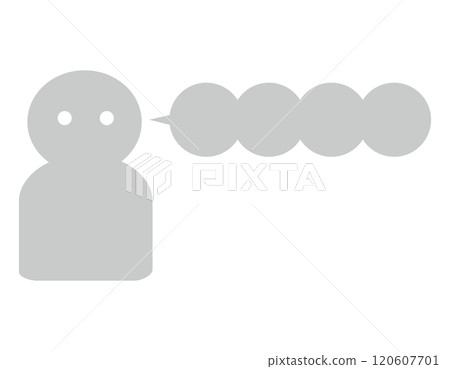 商業圖示語音泡沫人單色餃子 120607701