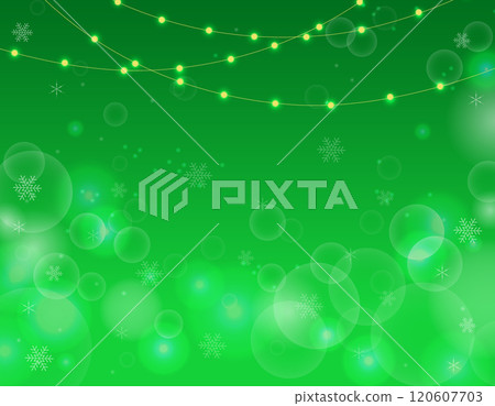 聖誕閃光球星照明框架背景綠色 120607703