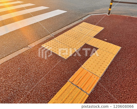 Braille block and crosswalk Braille block and crosswalk 120608066