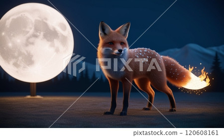 Fantasy fox shining in the moonlight_16 120608161