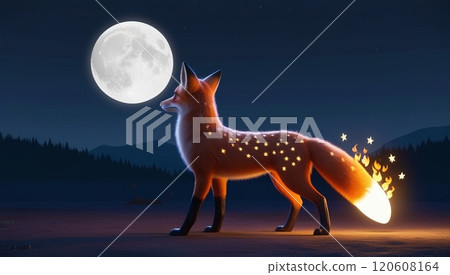 Fantasy fox shining in the moonlight_15 Fantasy fox shining in the moonlight_15 120608164