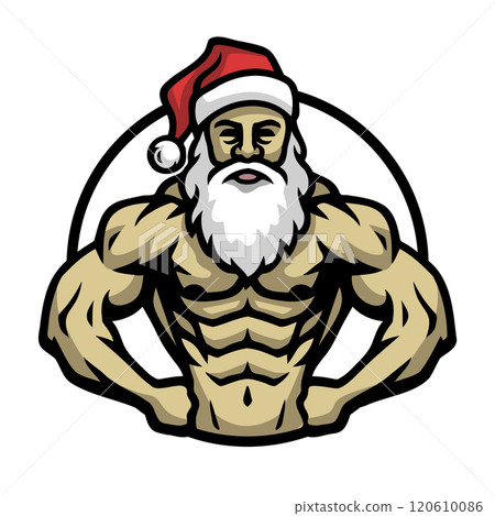 Santa Claus with a bodybuilders body. Santa Claus with a bodybuilders body. 120610086