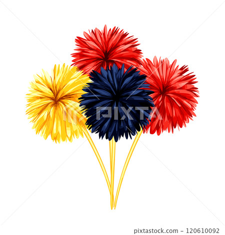 Cheerleaders pompoms vector illustration 120610092