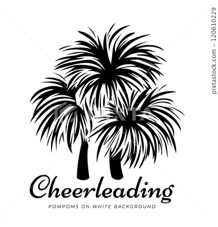 Cheerleaders pompoms vector illustration 120610229