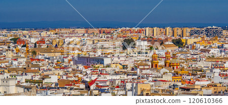 Seville Panoramic Cityview from Seville Cathedral, Spain Seville Panoramic Cityview from Seville Cathedral, Spain 120610366