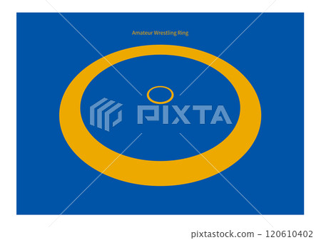 A simple amateur wrestling ring, circular with a diameter of 9m A simple amateur wrestling ring, circular with a diameter of 9m 120610402