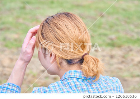 Fields and women, farmers, home gardens, rural life Fields and women, farmers, home gardens, rural life 120610536