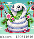 White snake New Year's pine decoration 120611646