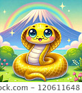 Golden snake brings good luck 120611648