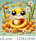 A golden snake that brings good luck 120611649