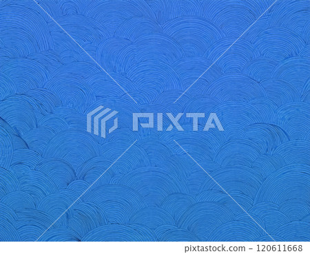 Image material of Japanese paper texture: Blue 120611668