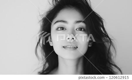 Smiling young Japanese woman 120612915