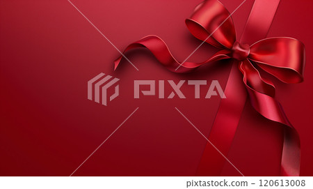 Red ribbon background material - Stock Illustration [120613008] - PIXTA