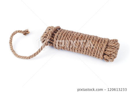coil of rope with a loose end coil of rope with a loose end 120613233
