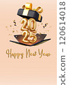 Gold Shining New Year Card 120614018