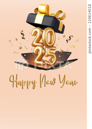 金光閃閃的新年賀卡 金光閃閃的新年賀卡 120614018