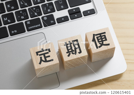 A block of building blocks with the words "Regular Delivery" written on it 120615401