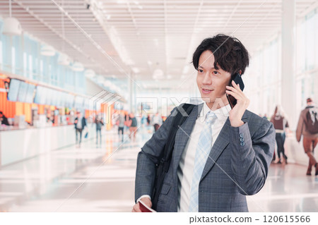 Young businessman going on a business trip overseas Young businessman going on a business trip overseas 120615566